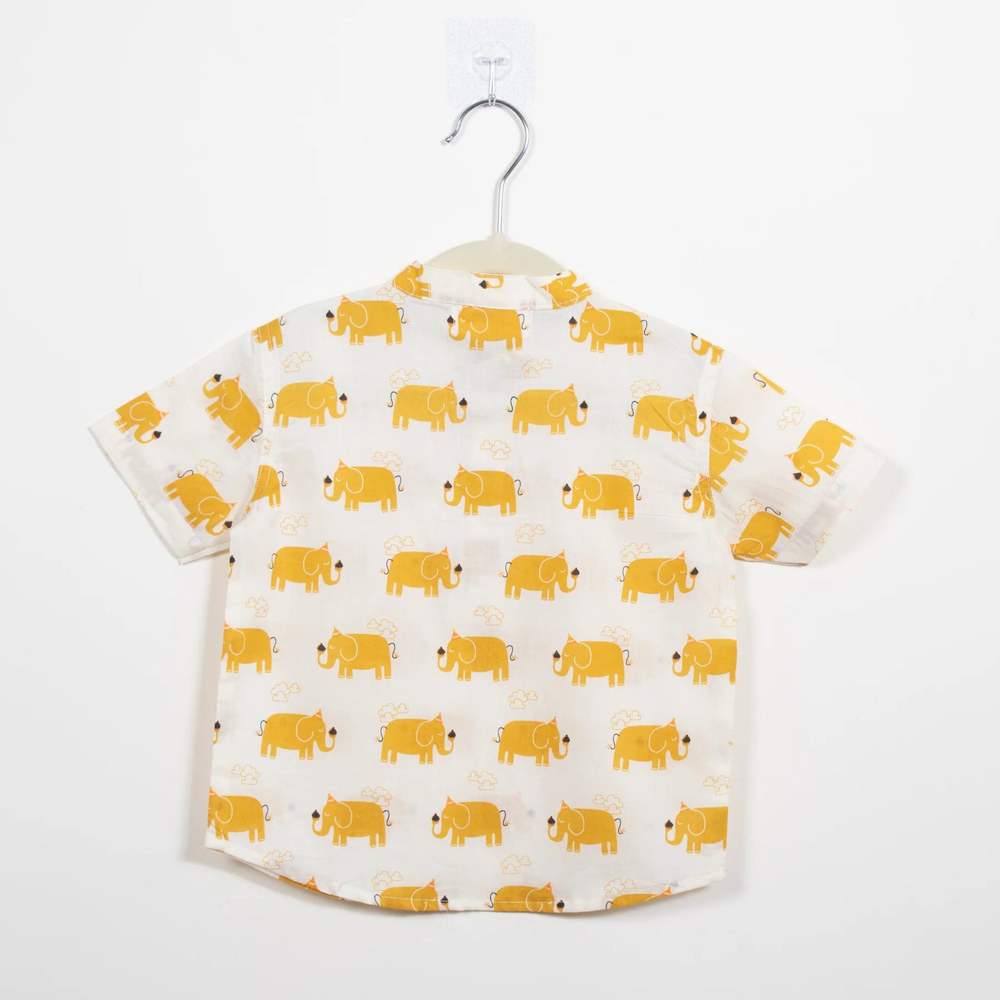 Boys Yellow Elephant  Half-Sleeve Shirt