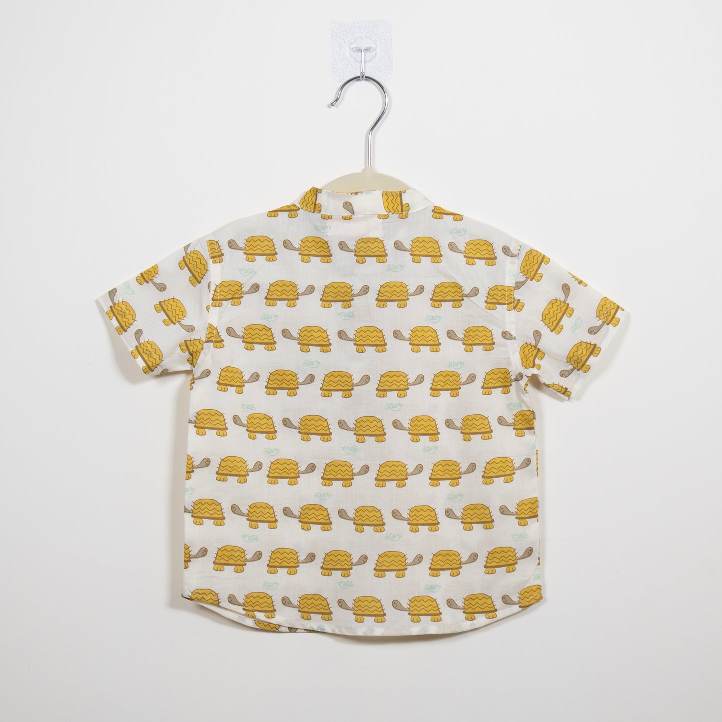 Boys Yellow Turtle Half-Sleeve Shirt